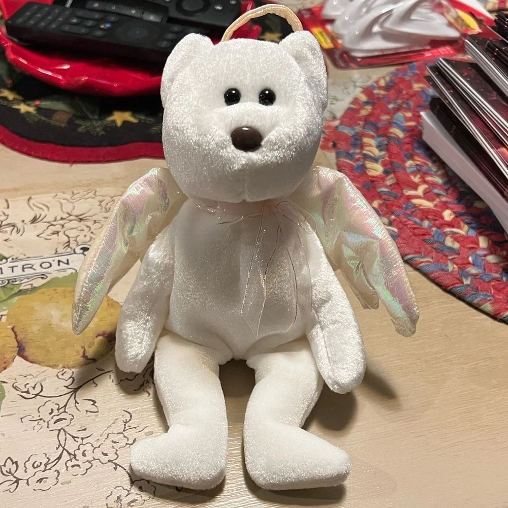 VERY RARE FIND Ty White “Halo” Beanie Baby and Buddy. 😇🪽